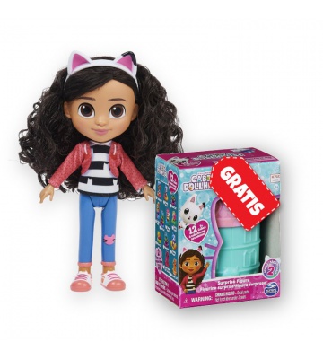 Akcija 1+1 Gabby’s Dollhouse Gabby lutka za razčesavanje + mini figurica u kućici GRATIS