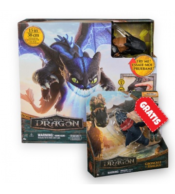 Ugoden komplet: Kako izuriti svojega zmaja Brezzobi s svetlobnimi in zvočnimi učinki + Gronckle in Škilek