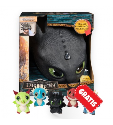 AKCIJA: Maska Bezzobca iz 'Kako izuriti svojega zmaja' z zvoki in lučmi + plišasti zmaji v sodu BREZPLAČNO