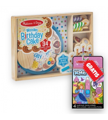 AKCIJA: Melissa & Doug rojstnodnevna torta set + Water WOW čarovnija z vodo pravljice BREZPLAČNO