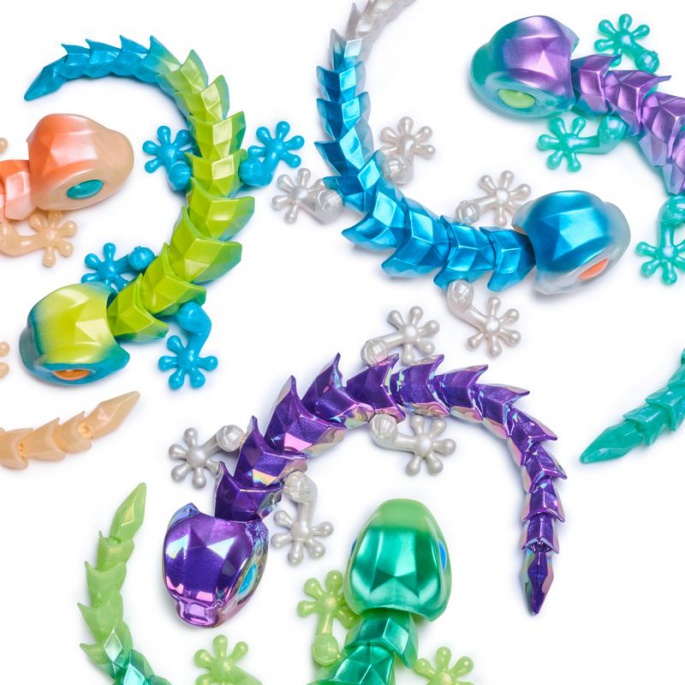 CrystaLynx Dragons upogljiv gekon 30 cm