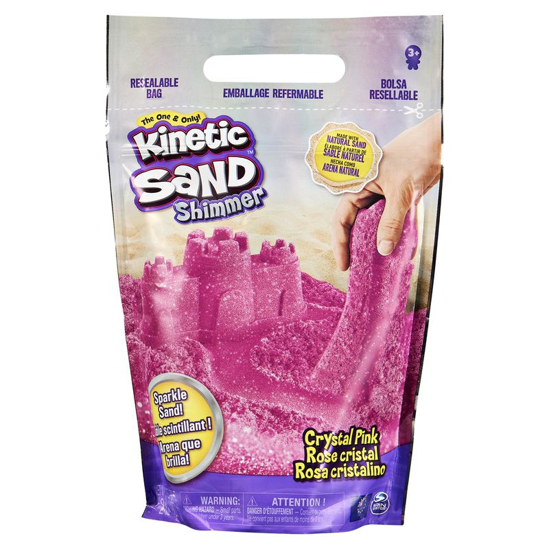 Kinetic Sand paket bleščečega roza peska 0,9 kg