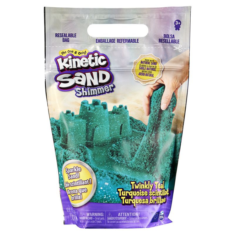 Kinetic Sand paket s svetleče zelenim peskom 0,9 kg