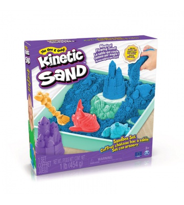 Kinetic Sand škatla z podlogo modro