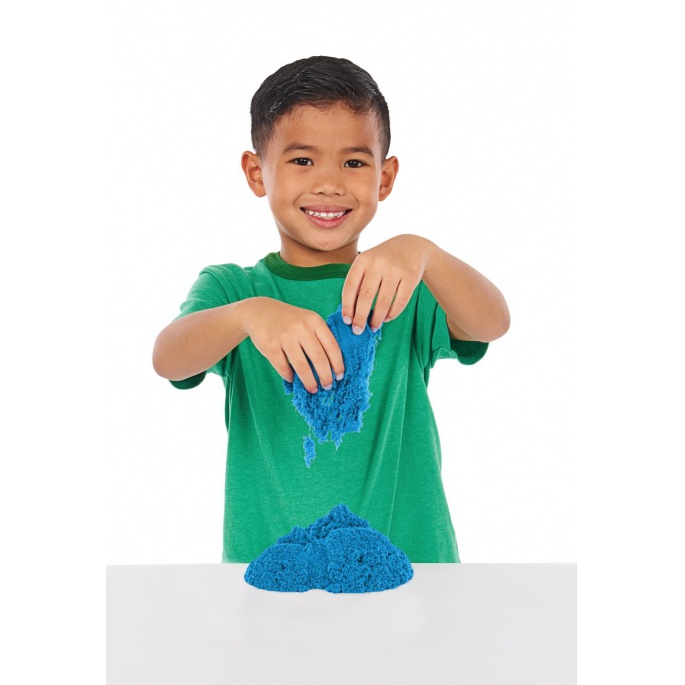 Kinetic Sand škatla z podlogo modro