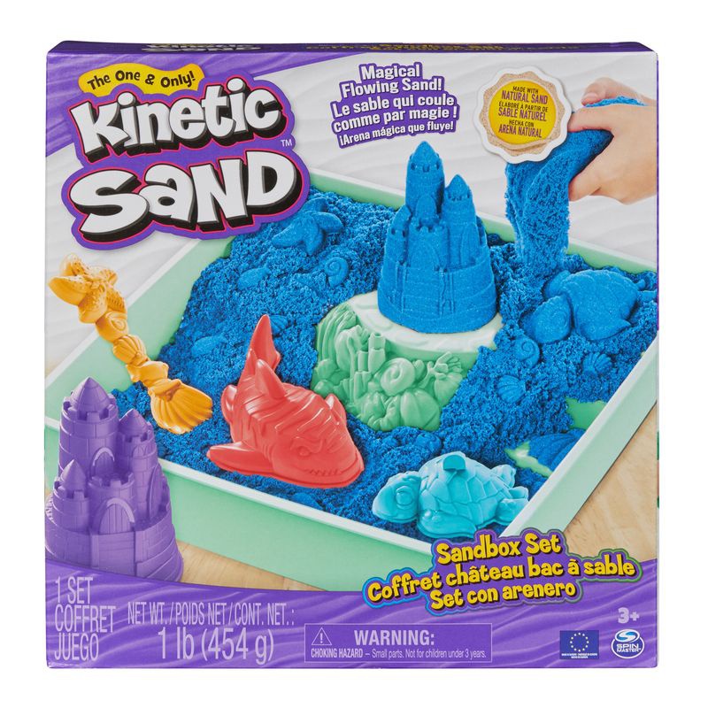 Kinetic Sand škatla z podlogo modro