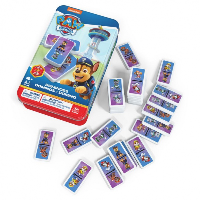 Spin Master Games Paw Patrol domino v pločevinasti škatli