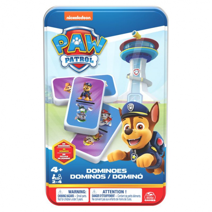 Spin Master Games Paw Patrol domino v pločevinasti škatli