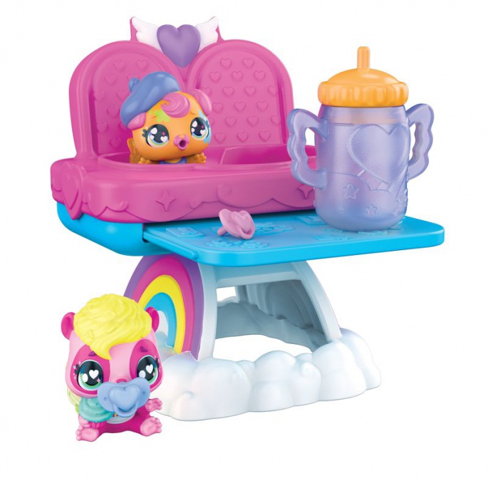 Hatchimals igralni set s hranilno stolico za živali