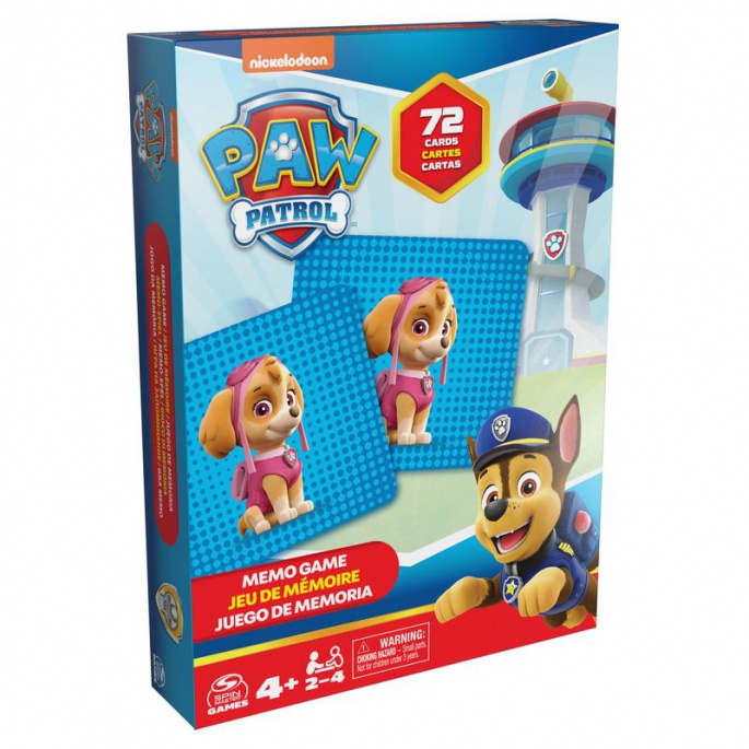 Spin Master Games Patrolne šape pexeso 72 kart