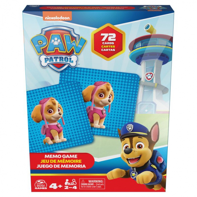 Spin Master Games Patrolne šape pexeso 72 kart