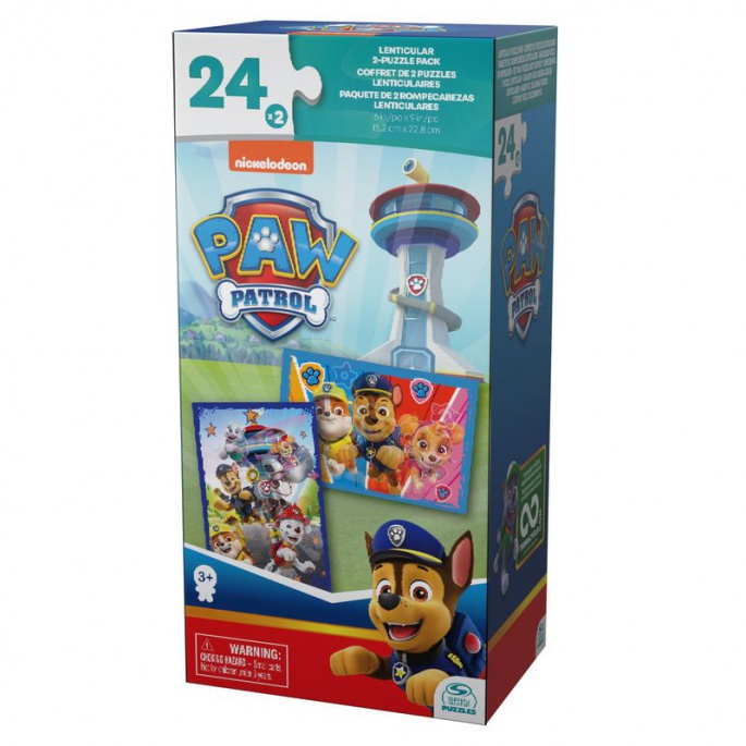 Spin Master Games Tačke na patrulji lenticularna sestavljanka 2x24 kosov