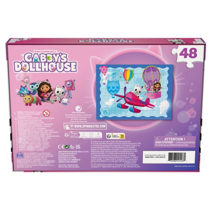 Spin Master Games Gabinin čarobni leseni hiši lesene puzzle 48 kosov