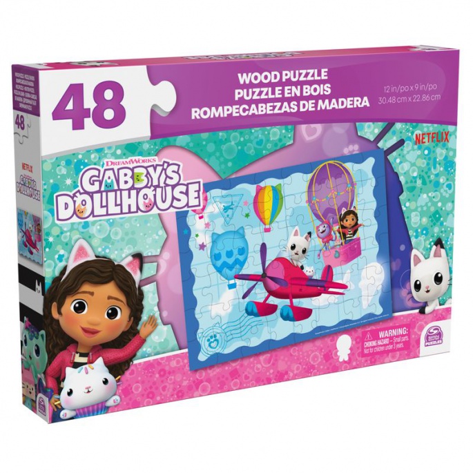 Spin Master Games Gabinin čarobni leseni hiši lesene puzzle 48 kosov