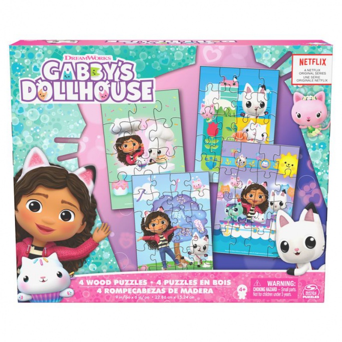 Spin Master Games Gabby's Dollhouse lesene sestavljanke 4 slike