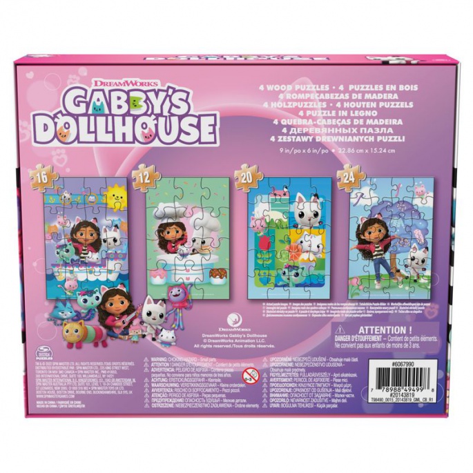 Spin Master Games Gabby's Dollhouse lesene sestavljanke 4 slike