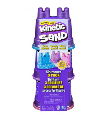Kinetic Sand trije lončki bleščečega peska