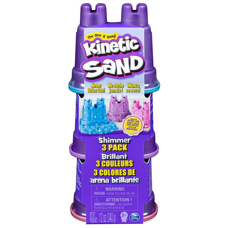 Kinetic Sand trije lončki bleščečega peska