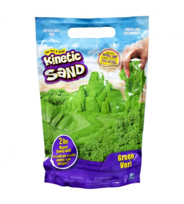 Kinetic Sand embalaža z zelenim tekočim peskom 0,9 kg