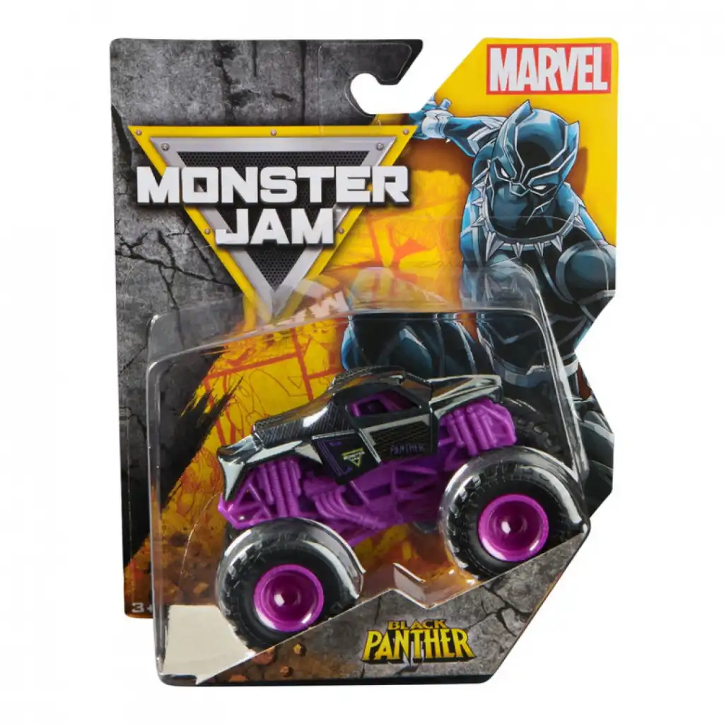 Izviri herojske trike z monster tovornjakom Black Panther.