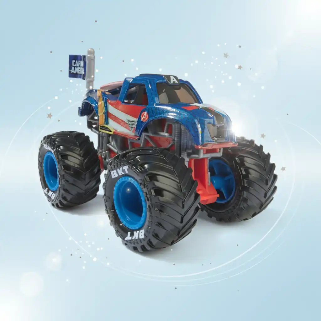 Ustvari svojo lastno Monster Jam predstavo polno junake akcije.