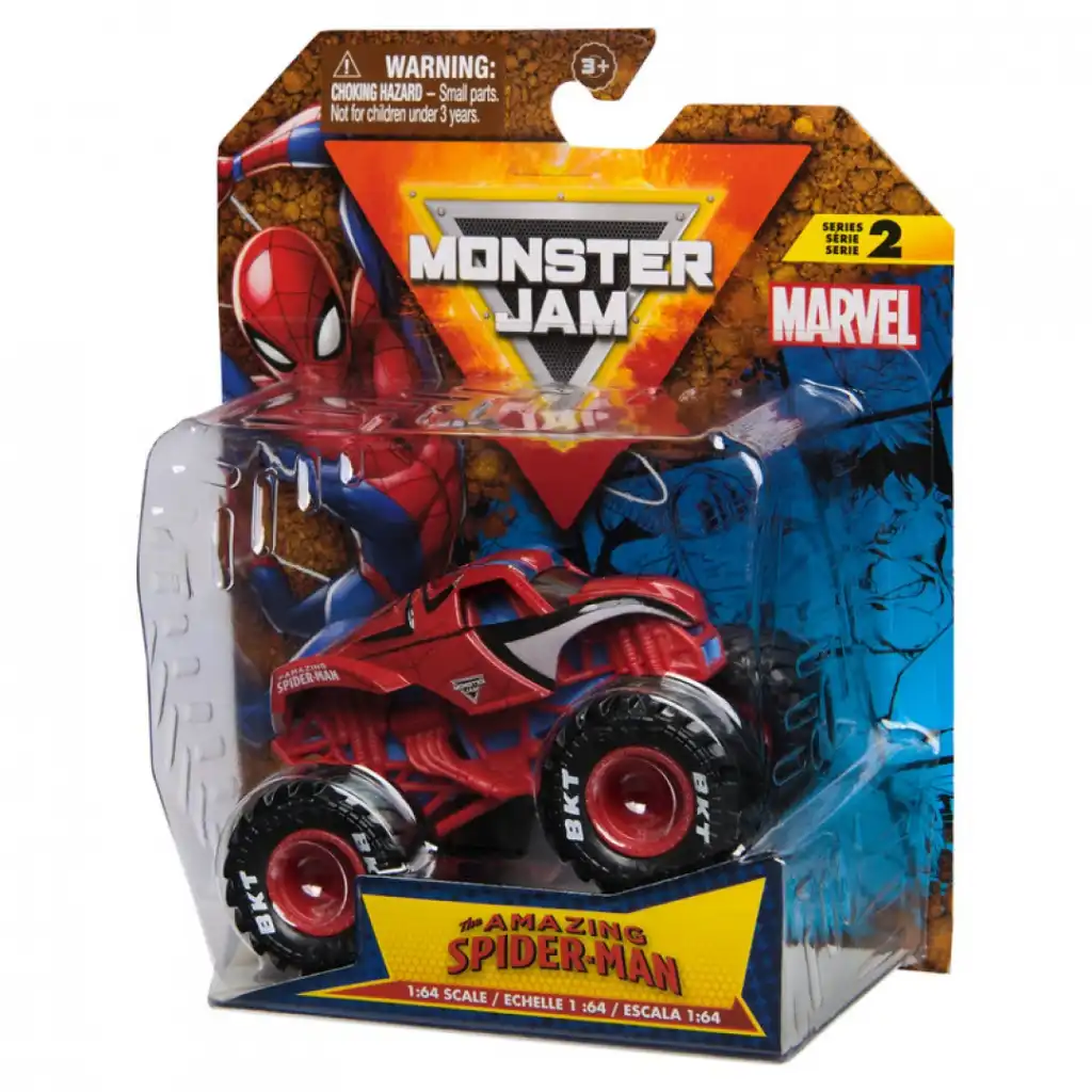 Doživite neskončno akcijo z monster truckom v barvah Spider-Man!
