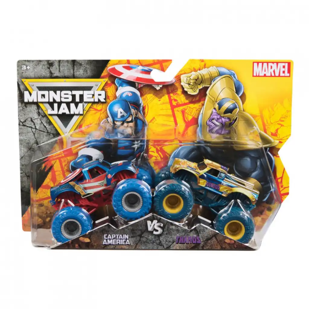 Obvladaj areno z legendarnimi tovornjaki Captain America in Thanos