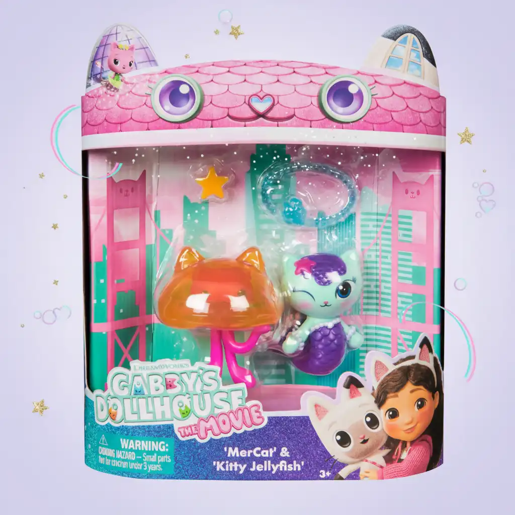 Natančno izdelane figurice Sirenka in Medúzka z originalnimi dodatki.