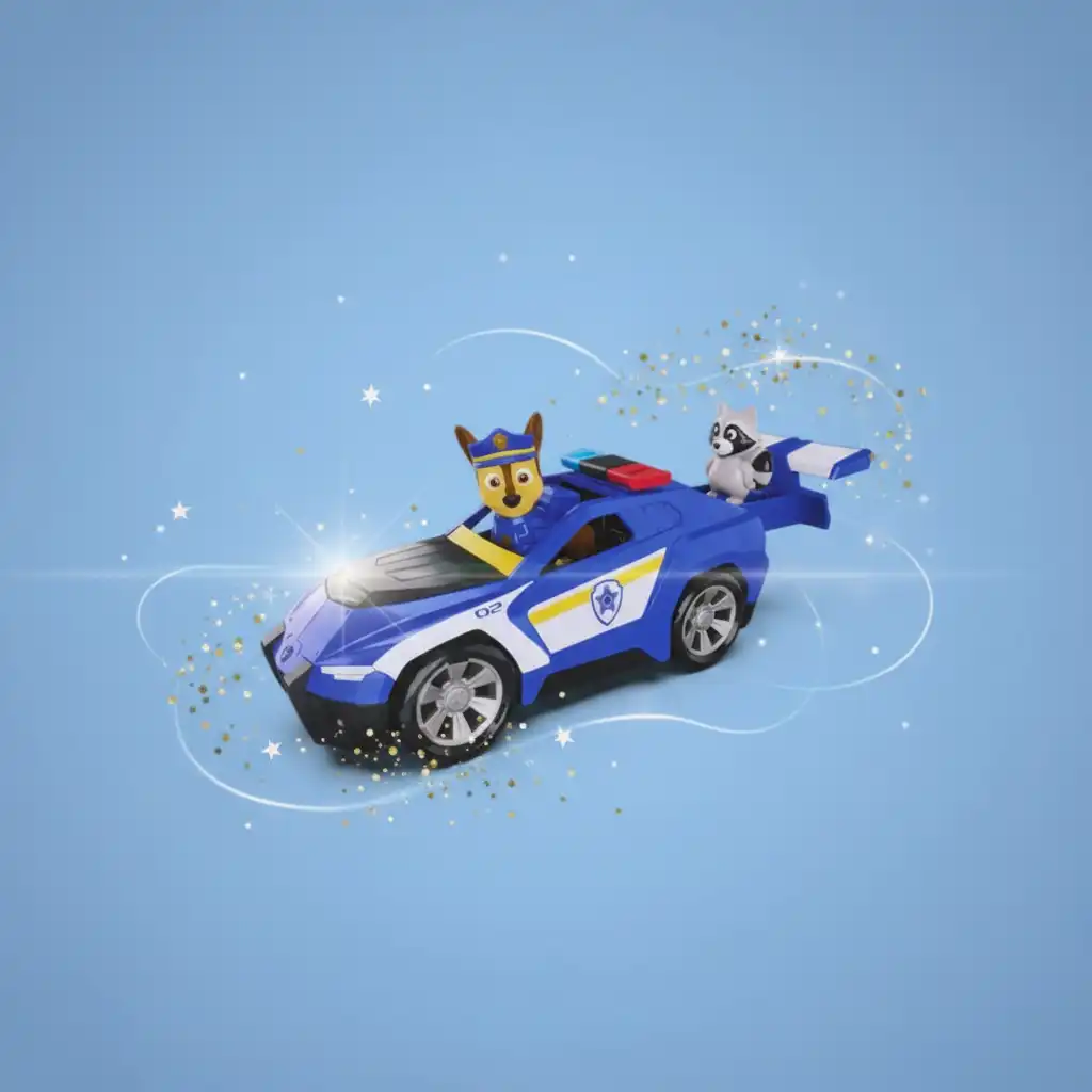 Natančno izdelano vozilo Chase s funkcionalnimi detajli za igro.