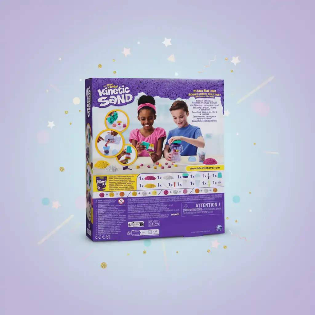 Podrobna obdelava Mix in mehka tekstura originalnega kinetičnega peska.