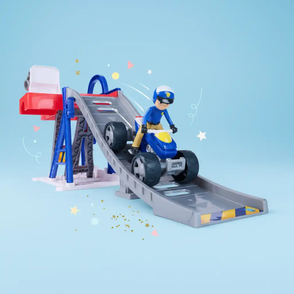 Odkrij nove načine igre z dolgo spustno rampo.