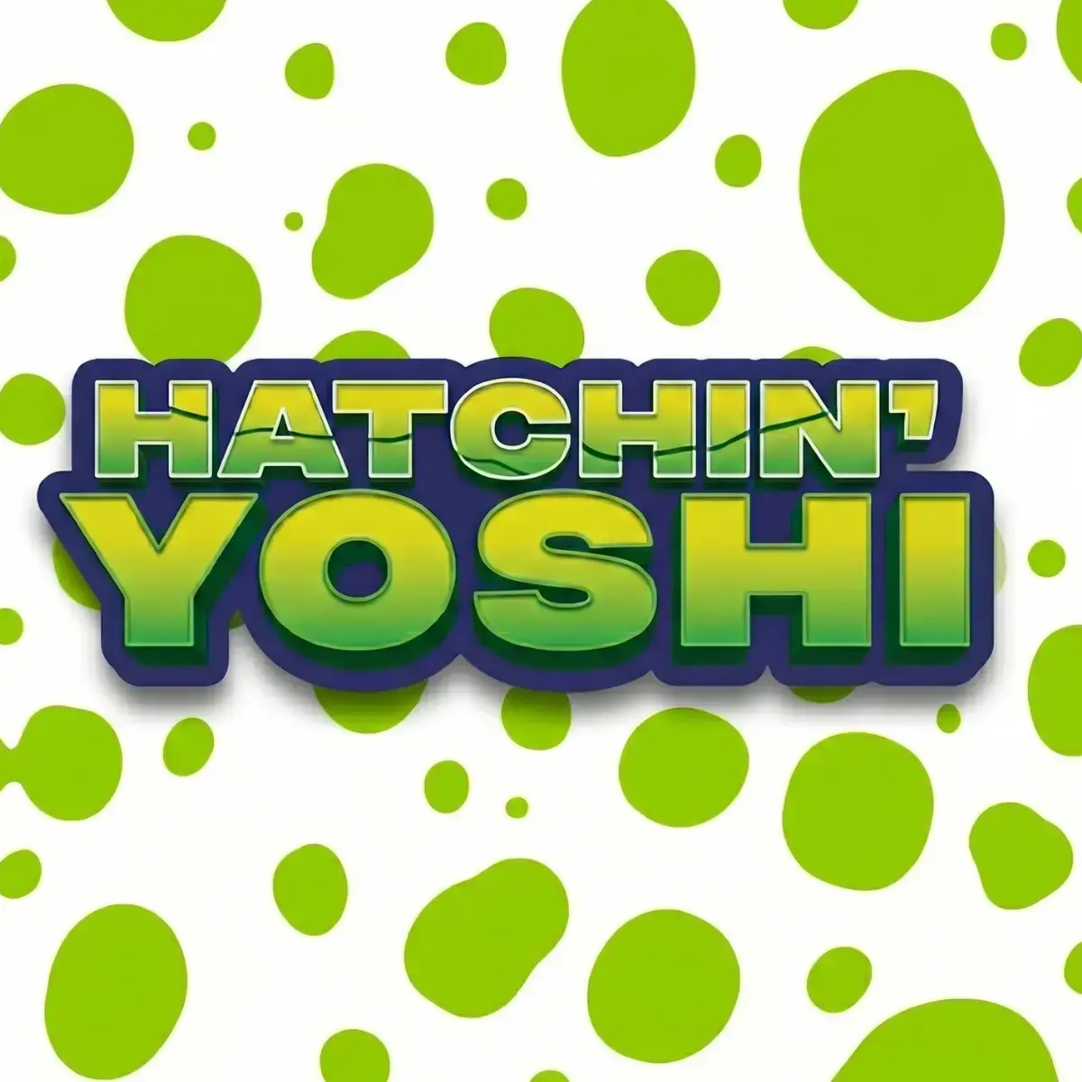 Uradni logotip Yoshi interaktivne figure, ki se izleže iz jajca